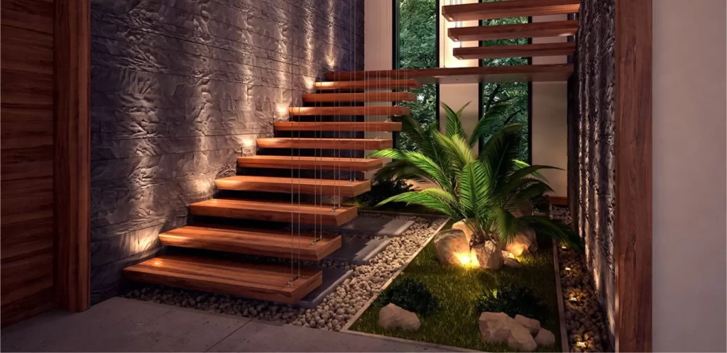 Escaleras de madera personalizadas, con productos y servicios para carpintería, ideales tanto para interiores como exteriores.