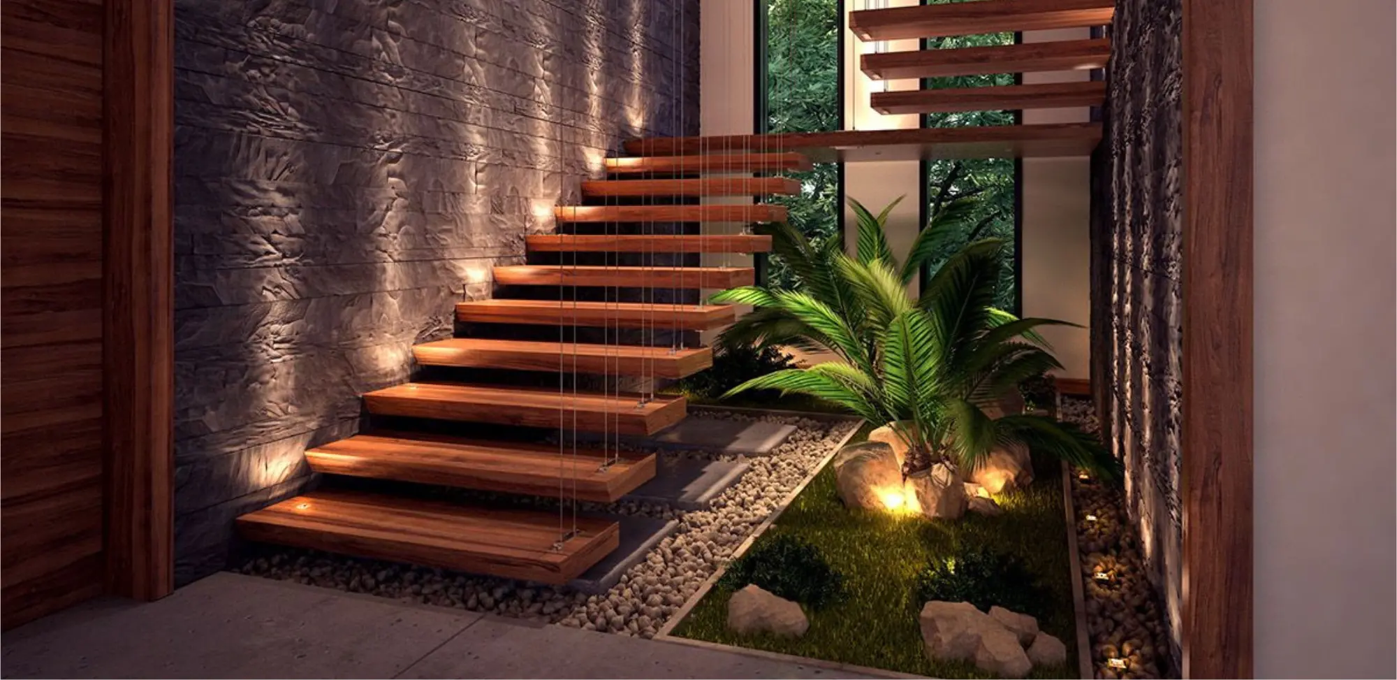 Escaleras de madera personalizadas, con productos y servicios para carpintería, ideales tanto para interiores como exteriores.