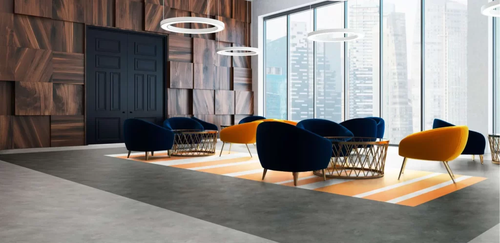 Pisos PVC heterogéneo para interiores, diseño resistente y versátil, parte de productos y servicios para pisos.