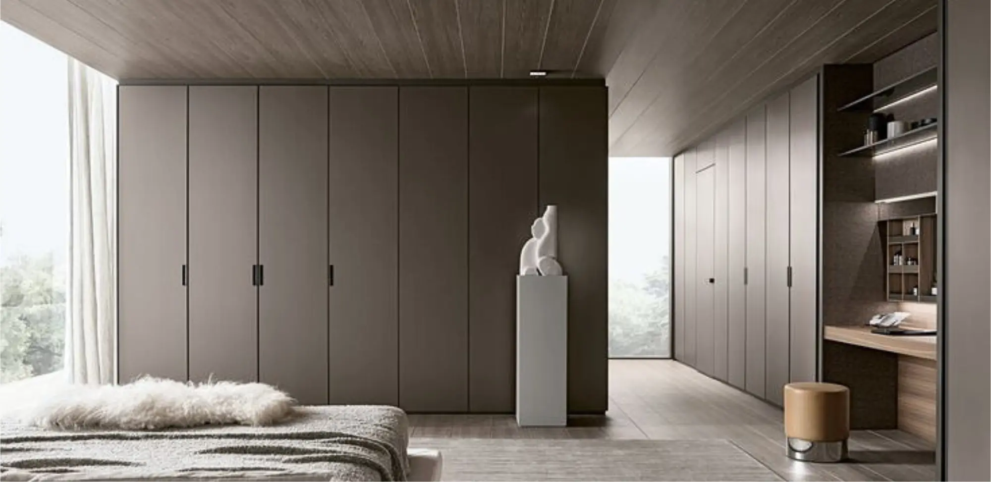 Puertas corredizas plegables funcionales y modernas, con productos y servicios para carpintería para interiores.