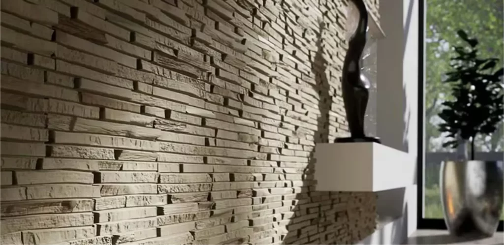Revestimientos de piedra y ladrillo para paredes interiores, soluciones duraderas y estéticas, en productos para paredes.