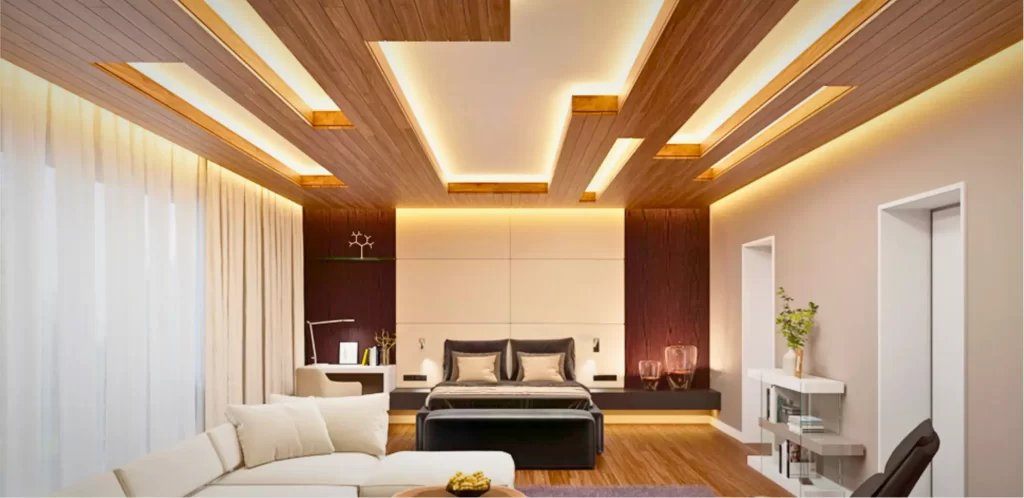 Techo laminado en madera para interiores y exteriores, estética y funcionalidad en soluciones y productos para techos.